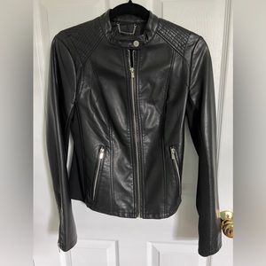 Express faux black leather jacket